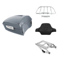 King Trunk Backrest Rack Mount Fit For Harley Electra Glide 2014-26 Gunship Gray