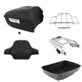 Matte King Trunk Backrest Rack Mount Fit For Harley Road King Glide 2009-13