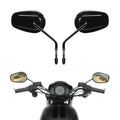 Black Rear View Side Mirrors Fit For Harley Road King Touring XL 883 Sportster