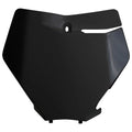 UFO Front Number Plate Black For KTM 125 SX 2019-2022