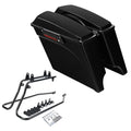 5" Stretched Hard Saddle Bags, Conversion Brackets Fit For Harley Softail Deluxe