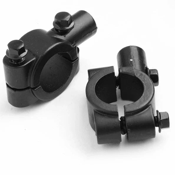 10mm Custom Mirrors Clamp On Mount Adapter For 7/8" Handlebar Handle Bar Black