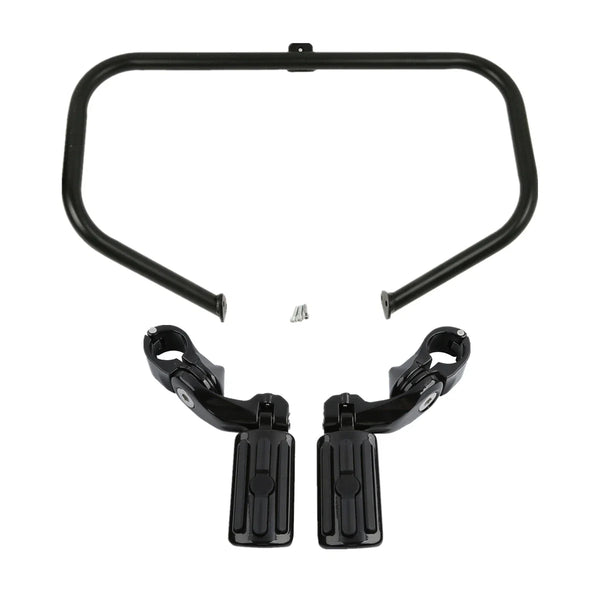 Engine Guard Highway Crash Bar & Footpegs Fit For Harley Touring Road King 97-08