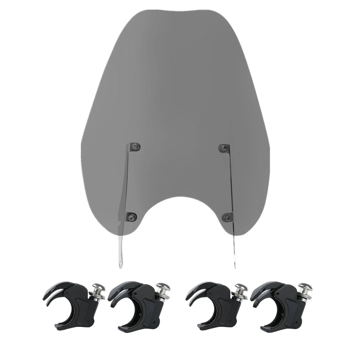 Windshield w/ 41mm Quick Release Clamps Fit For Harley Fxst 1988-2013