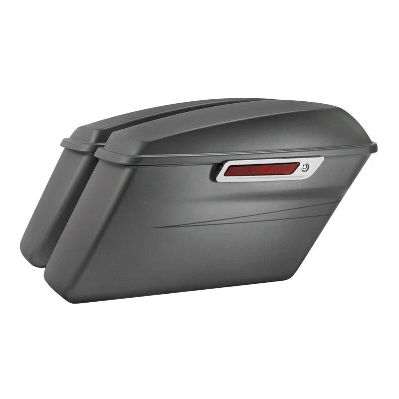 Hard Saddlebags Fit For Harley Touring Street Glide 2014-2024 23 Charcoal Denim