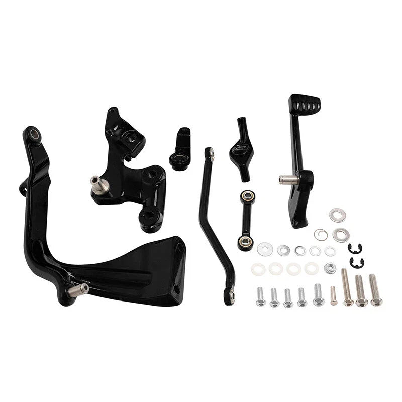 Gloss Black Mid Controls Brake Side Fit For Harley Sport Glide Fat Bob 2018-2024