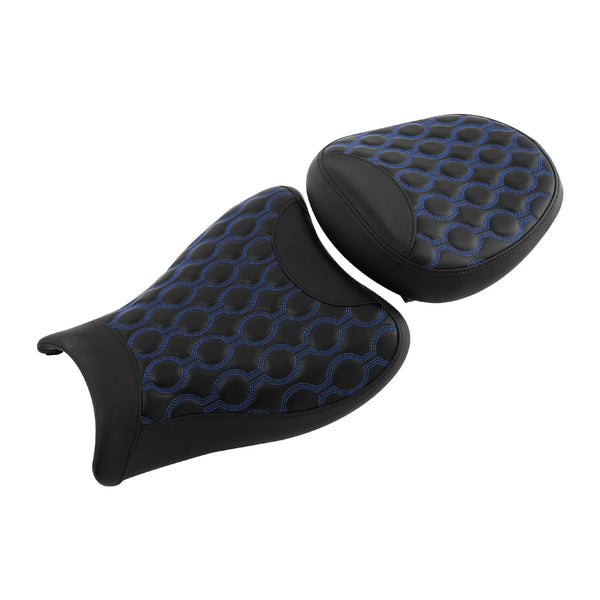 Black Blue Rider & Passenger Seats Fit For Suzuki Hayabusa GSX1300R 2008-2020 19
