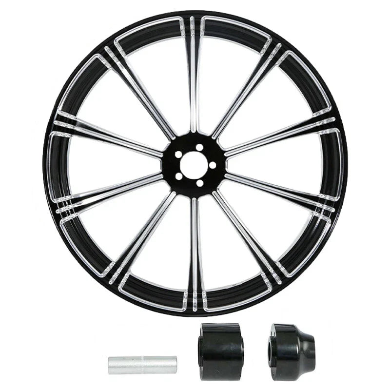 23" Front Wheel Rim & Hub Single Disc Fit For Harley Road Glide 1997-2021