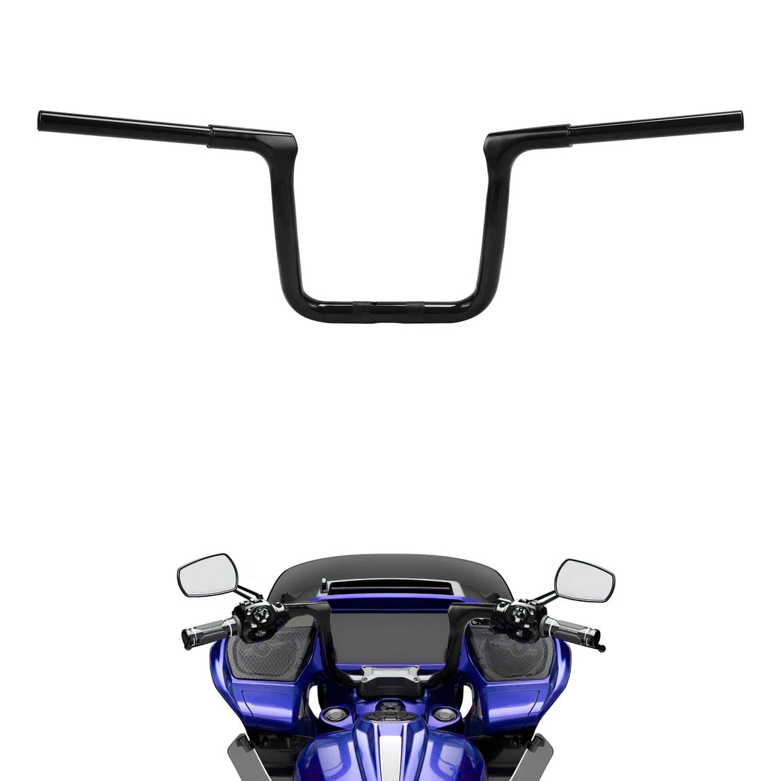 Black 10'' Rise Ape Hanger Handlebar Fit For Harley Cvo Road Glide Fltrxse 23-26