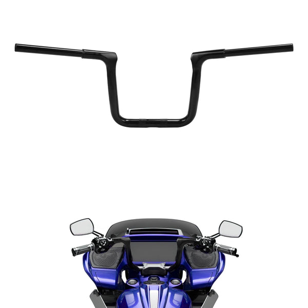 Black 10'' Rise Ape Hanger Handlebar Fit For Harley Cvo Road Glide Fltrxse 23-26