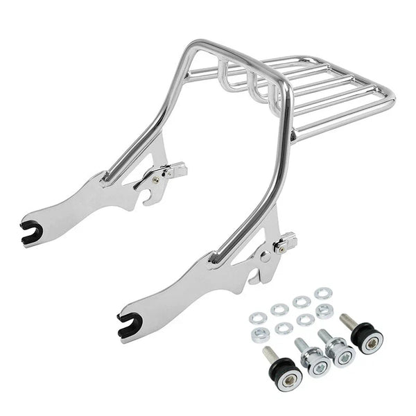 Chrome Luggage Rack Docking Hardware Fit For Harley Heritage Classic Flhc 18-25