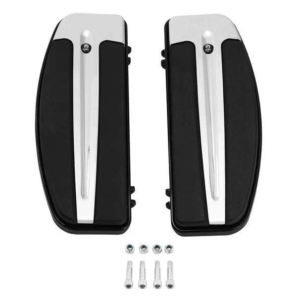 Chrome Rubber Rider Floorboard Footboard Kit Fit For Harley Electra Street Glide