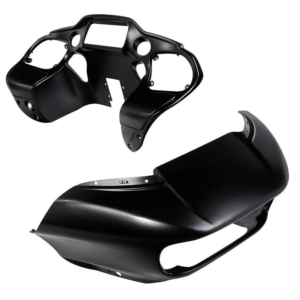 Inner Outer Fairings Glove Box Doors Fit For Harley Road Glide 15-23 Black Denim