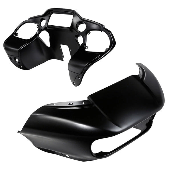 Inner Outer Fairings Glove Box Doors Fit For Harley Road Glide 15-23 Black Denim
