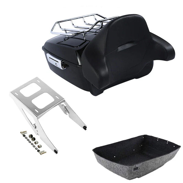 King Trunk Backrest Luggage Rack Mount Fit For Harley Sport Glide 18-21