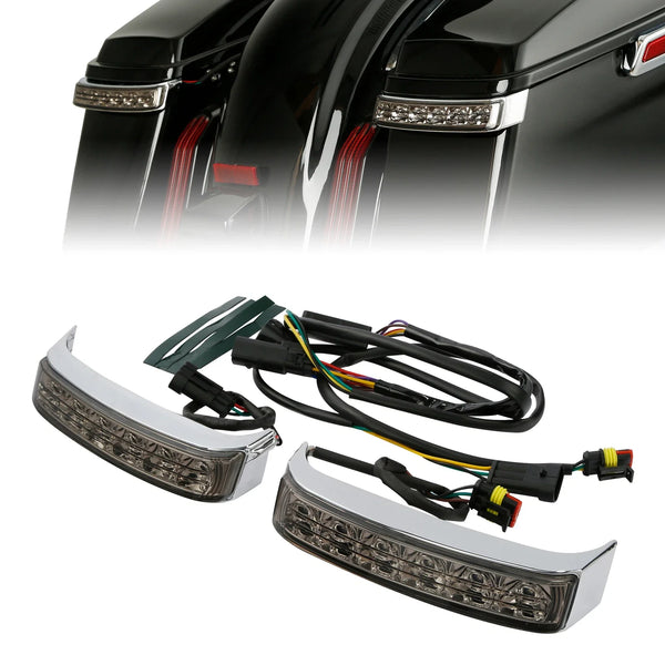 LED Saddlebag Bags Run Brake Turn Light Fit For Harley Electra Road Glide 14-24