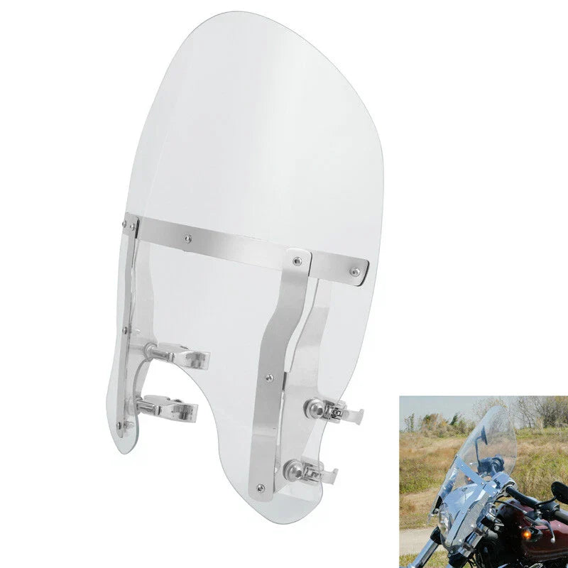 Windshield & 49mm Clamps Fit For Harley Dyna Wide Glide 06-17 Breakout Fxbr 18+