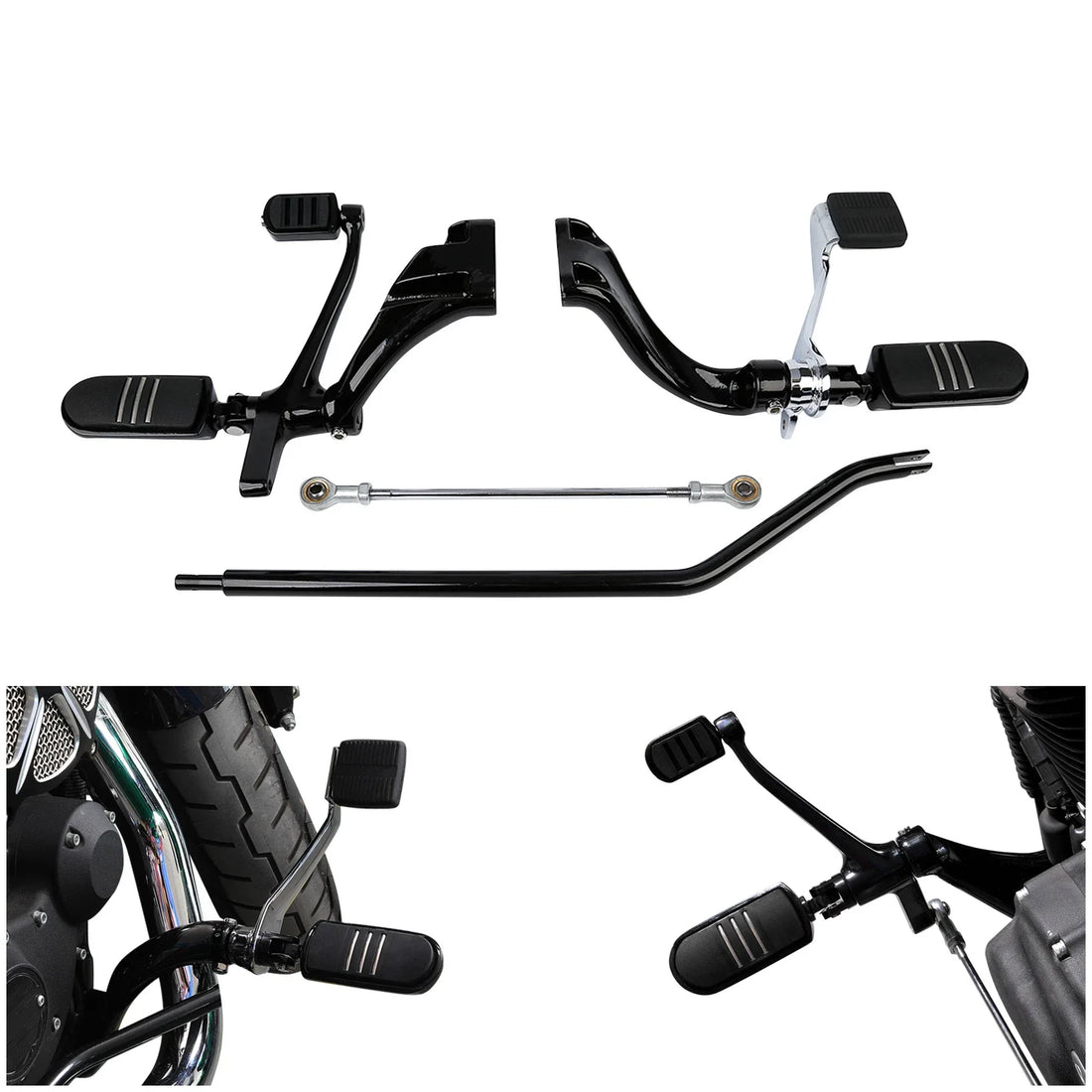 Footpegs Extended Reach Forward Controls Fit For Harley Sportster XL883 14-22 21