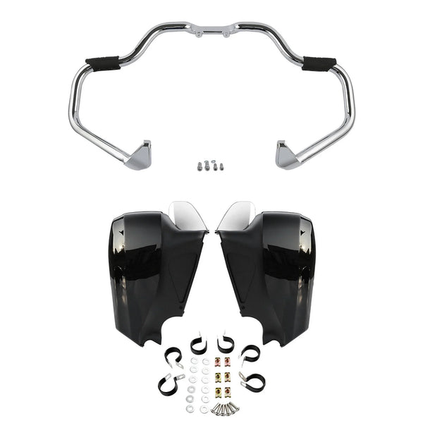 Mustache Engine Guard Bar Lower Vented Fairings Fit For Indian Chieftain 2014-18