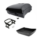 Black Chopped Trunk Two Up Mount Fit For Harley Touring Road King 97-08 US