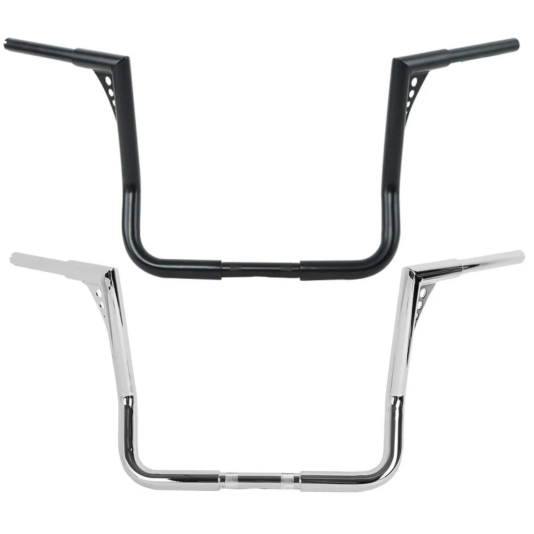 Chrome/Black 14" Ape Hanger 1 1/4" Handlebar Fit For Harley Street Glide 82-2024