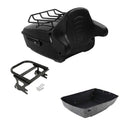 King Trunk Pad 2 Up Mount Rack Fit For Harley Touring Road Glide 1997-2008