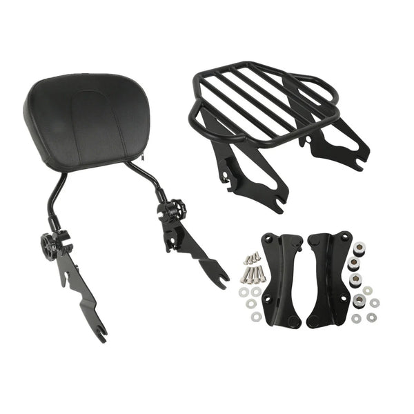 Backrest Sissy Bar Luggage Rack Docking Fit For Harley Road Electra Glide 14-25
