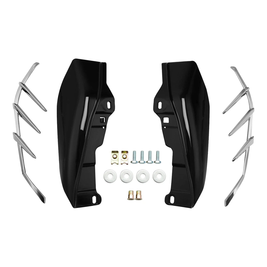 Black Mid-Frame Air Deflectors Trims Fit For Harley Touring Road King 2009-2023