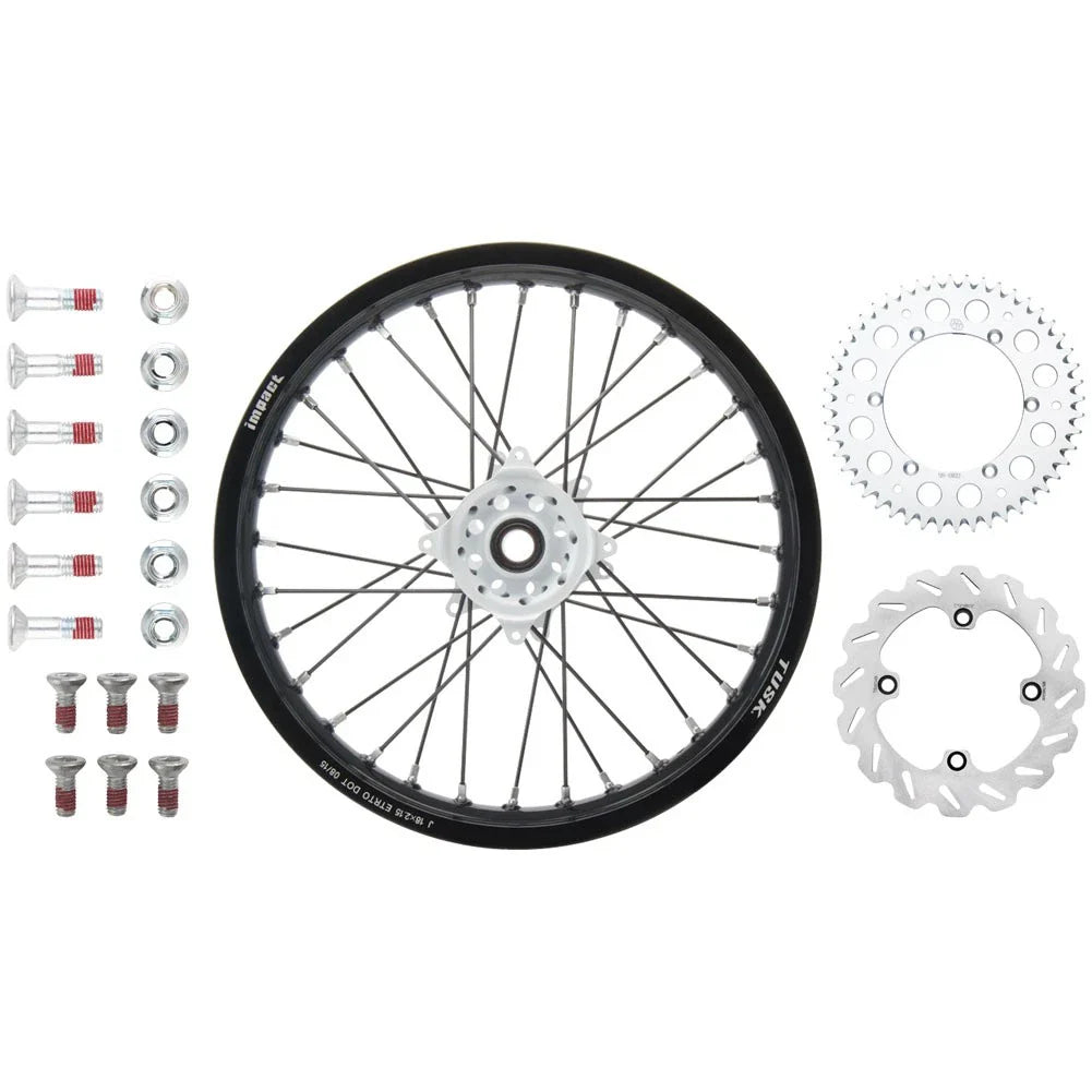 Tusk 193133019744a5-902a44 Impact Complete Rear Wheel Package 19 x 2.15 Black