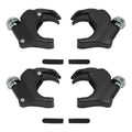 4PCS 49mm Windscreen Windshield Clamps Black For Harley Dyna Street Bob XL1200X