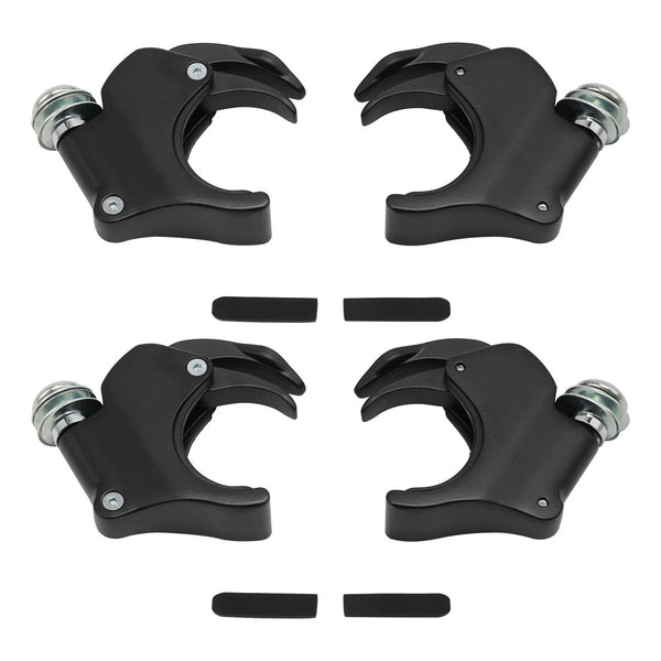4PCS 49mm Windscreen Windshield Clamps Black For Harley Dyna Street Bob XL1200X