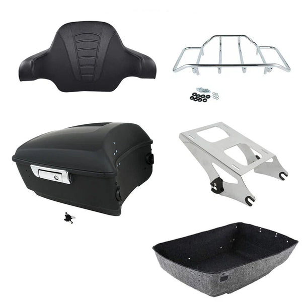 King Trunk Backrest Pad Mount Rack Fit For Harley Touring Electra Glide 14-2026
