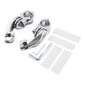 1 1/4" Chrome Adjustable Highway Short Angled Foot Pegs Mount Kit Fit For Harley