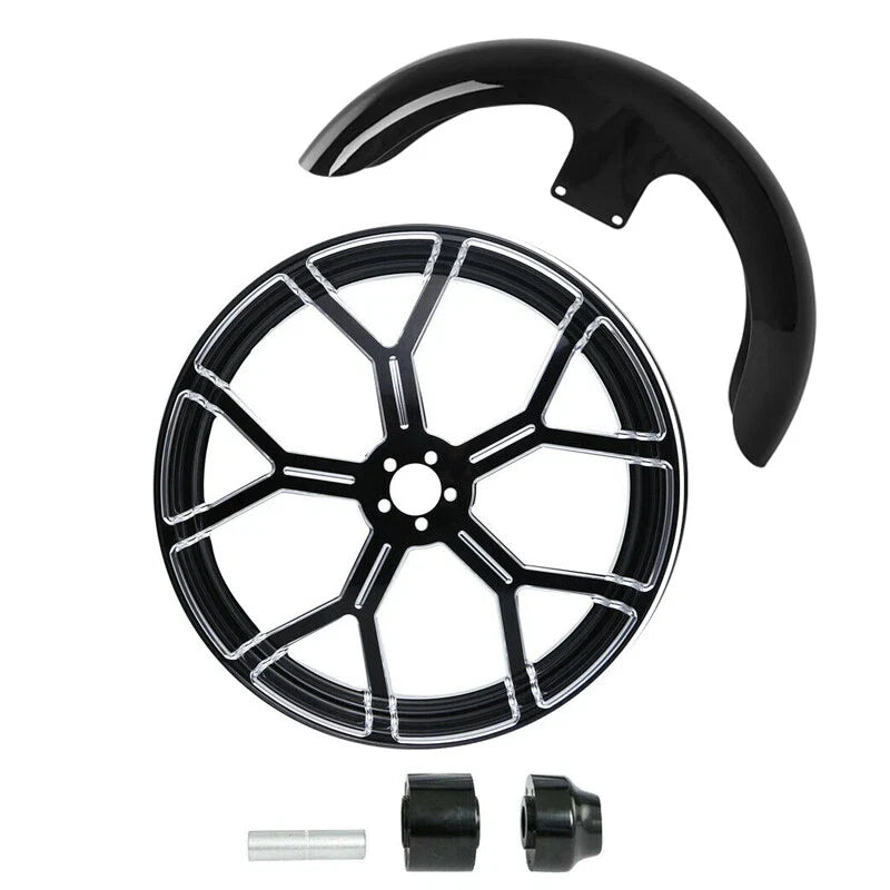 21" Front Fender Wheel Rim Single Disc Hub Fit For Harley Touring ABS 1997-2021