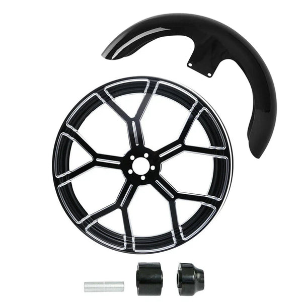 21" Front Fender Wheel Rim Single Disc Hub Fit For Harley Touring ABS 1997-2021