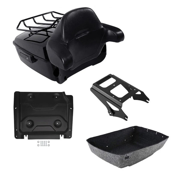 King Trunk Pad Mount Rack Plate Fits For Harley Touring Road Glide 2009-13