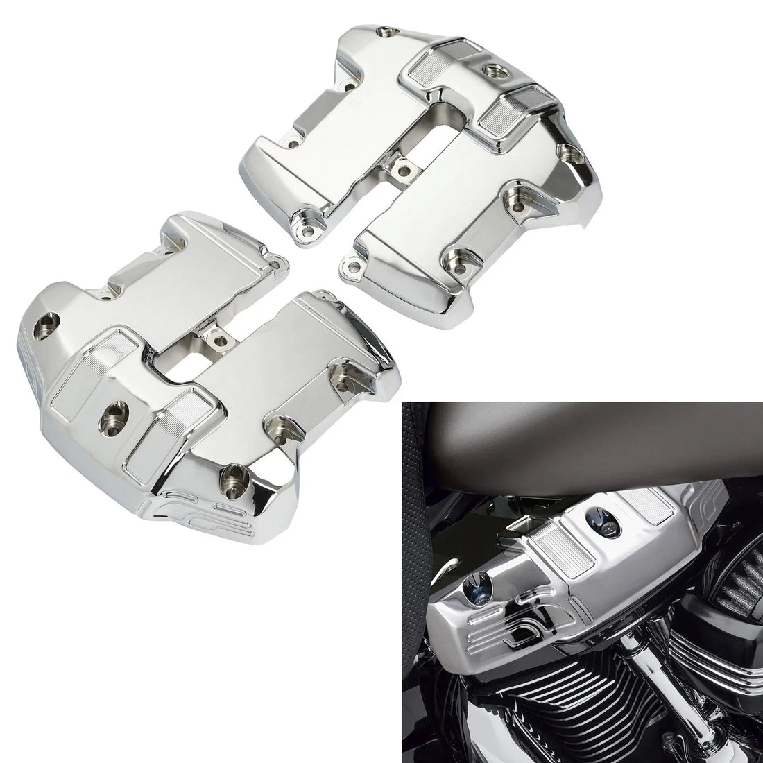 Fit For Harley Touring Electra Road Glide Rocker Box Covers L&R Upper 17-25