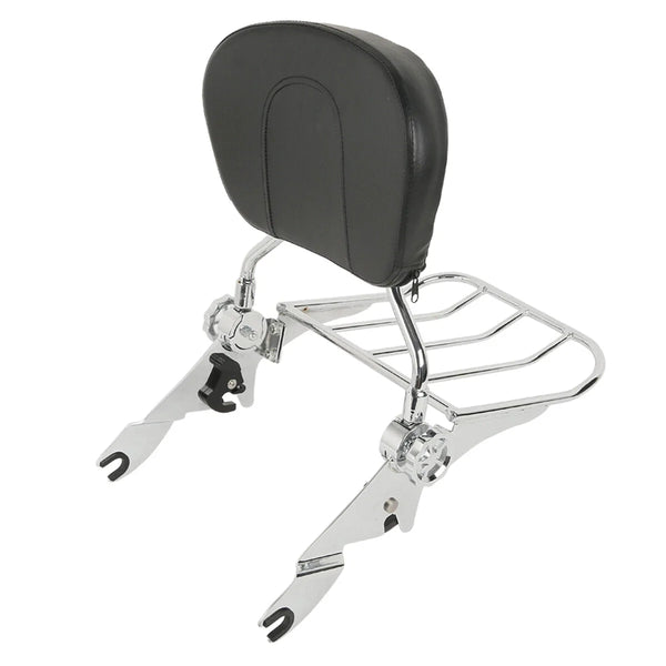 Backrest Sissy Bar & Luggage Rack Fit For Harley Road King Flhr Flht Flhx 09-25