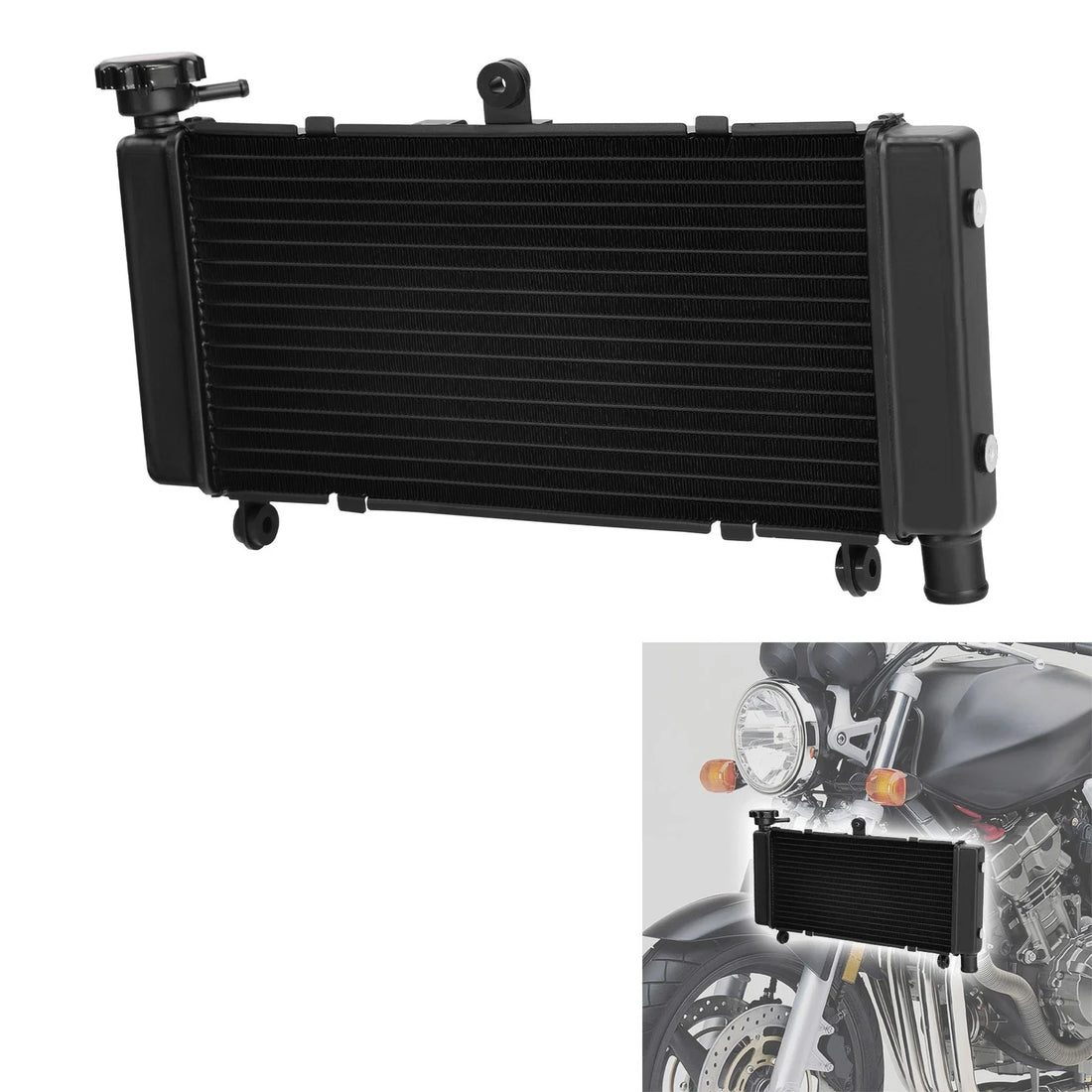 Black Cool Radiator Fit For Honda CB600F Hornet 600 1998-2006 2005 2004 2003 02