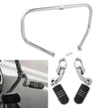 Chrome 1.25 Inch Crash Bar & Foot Pegs Fit for Harley Flht Flhx Flhr 2009-2023