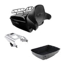 King Trunk Backrest 2-Up Mount Rack Fit For Harley Electra Glide 2009-2013