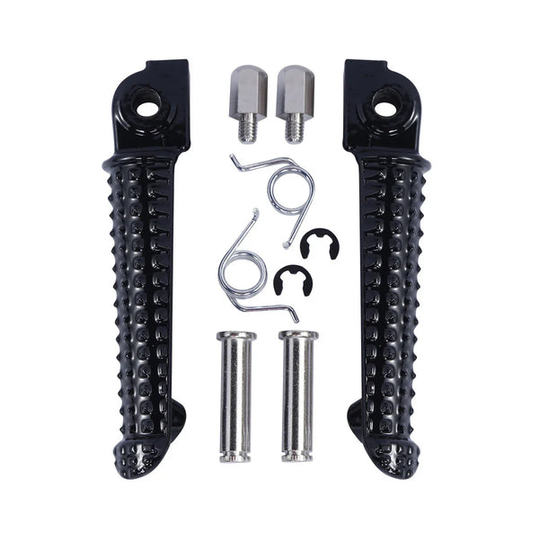 Black Front Footrests Footpeg Pegs Fit For Yamaha Yzf R6 1999-2020 R6S 2003-2009