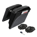 5" Stretched Hard Bags Saddlebag & Speakers Fit For Harley Touring 1993-2013