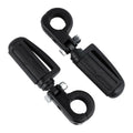 Matte Black Footpegs 1.25'' Engine Guard Mount Fit For Harley Touring Sportster