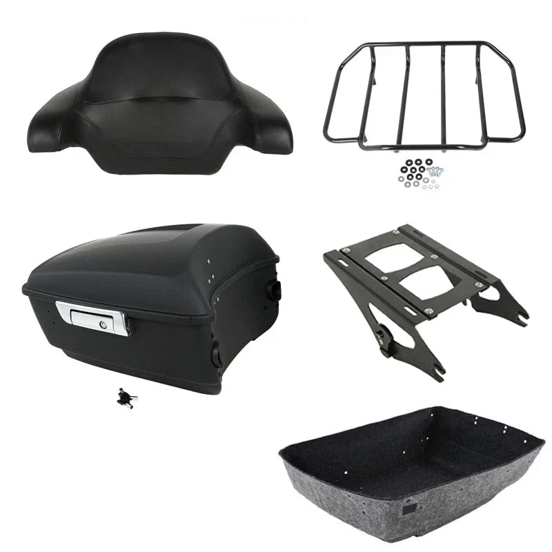 Matte Black King Trunk Pad Mount Fit For Harley Touring Road Glide 2014-2026 25