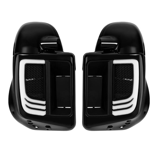 Lower Vented Fairing 6.5" Speaker Box Signal Light Fit For Harley Touring 14-23