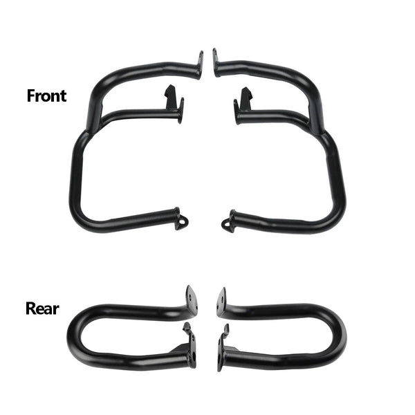 Front/Rear Black Engine Guard Crash Bar Fit For Honda Goldwing GL 1800 2001-2017