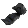 Driver Passenger Seat Backrest Fit For Harley Electra Tri Glide 14-23 Black Blue
