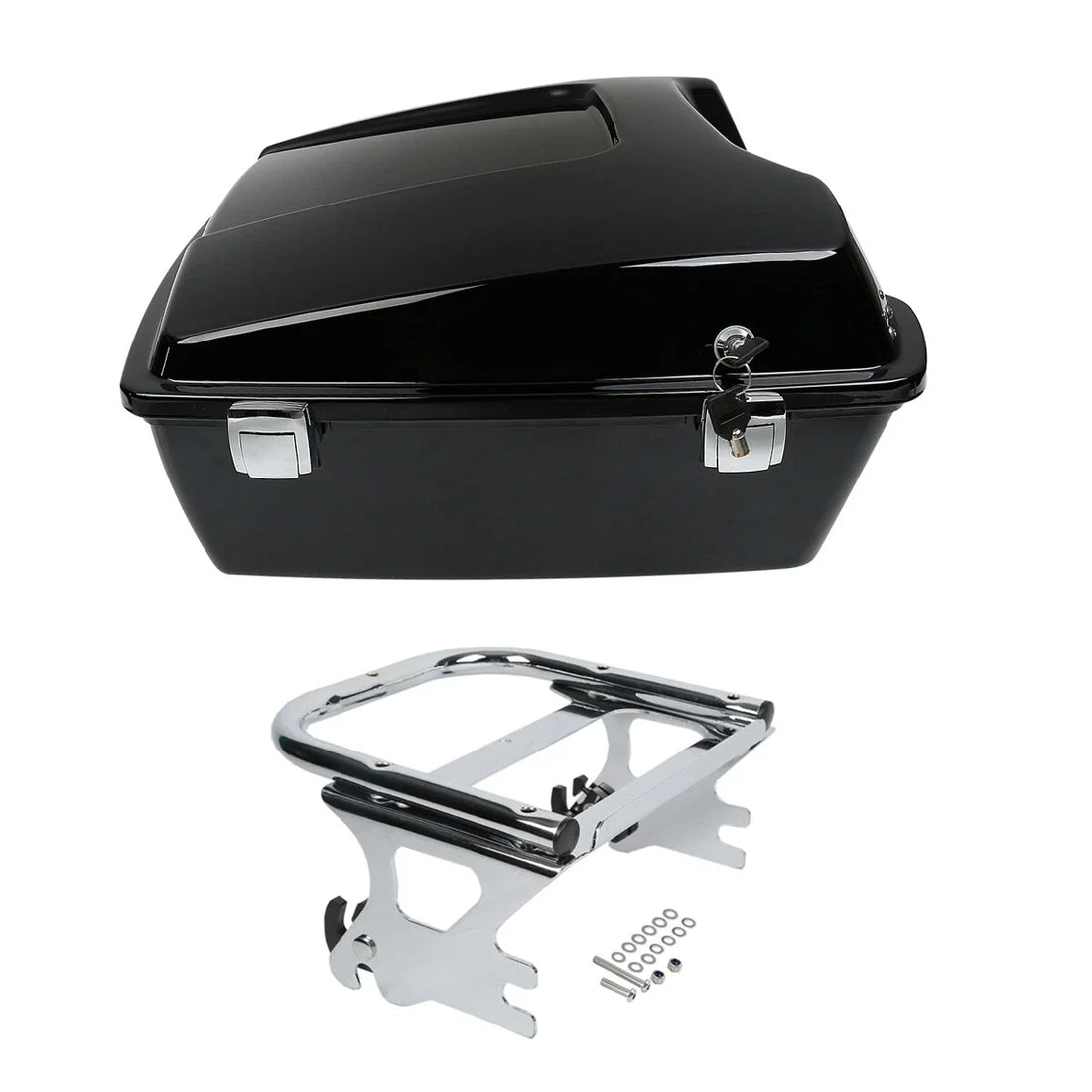 Chopped Trunk Chrome Two Up Mount Rack Fit For Harley Touring 1997-2008