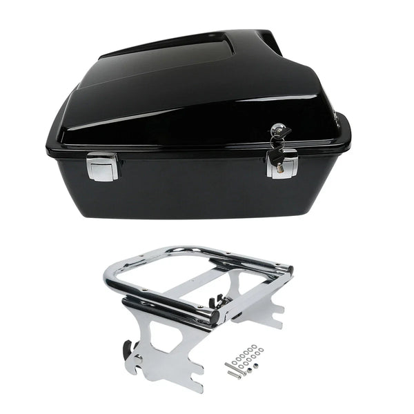 Chopped Trunk Chrome Two Up Mount Rack Fit For Harley Touring 1997-2008
